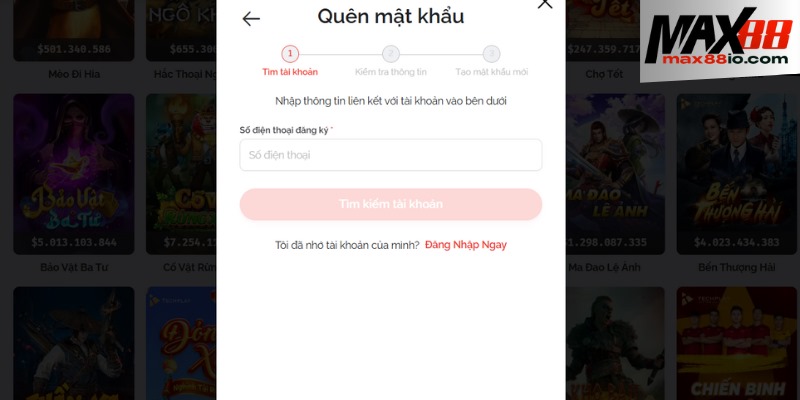 Hệ thống xác minh là bước quan trọng việc yêu cầu kỹ thuật khi đăng ký Max88